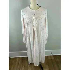 Aria Roses Women's Long Sleeve Lace Nightgown Cottagecore Prarie Ruffle Long M